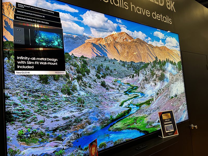 One of the most impressive TVs on the CEDIA Expo 2023 show floor was the new QN990C 98-inch 8K television.