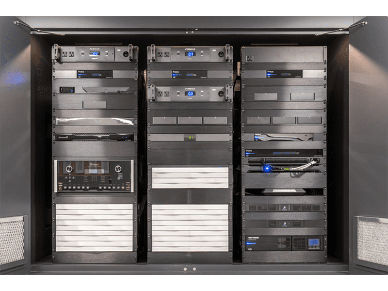 Working with a client that had high expectations, SoundVision created a rack system that was neat and efficient to win the Sonos Dealer Awards.